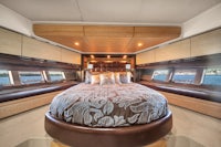 a bed in a bedroom on a boat